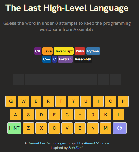 Screenshot from The Last High-Level Language game